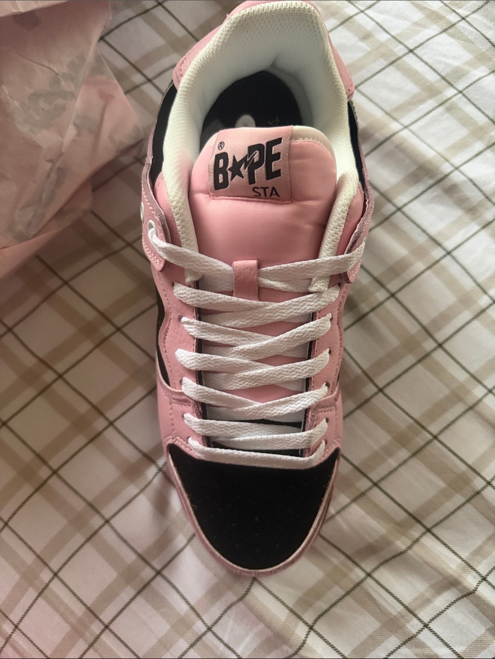 Bape Pink and Black Women's BAPE STA Low-Top Sneaker